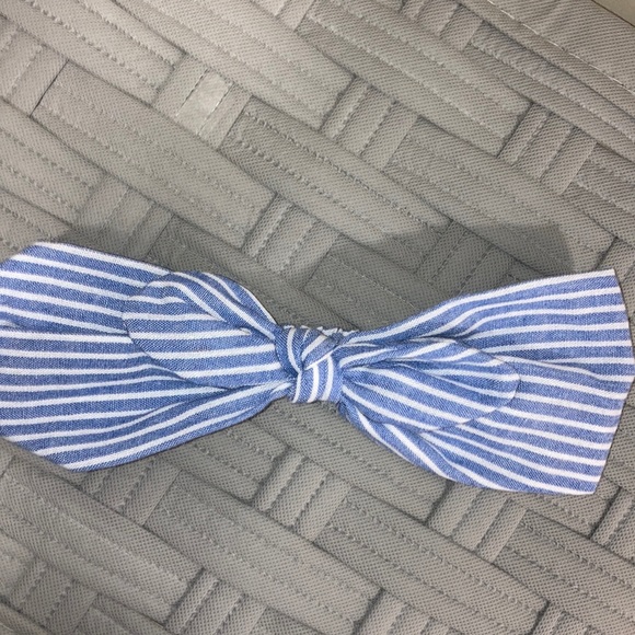Blue and White Striped Headband
